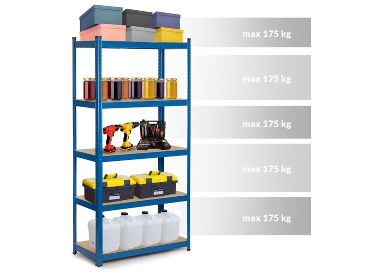 Humberg, regał metalowy magazynowy, 180-90-40 cm