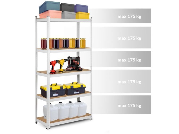 Humberg, regał metalowy, magazynowy, 2w1, 180-90-40 cm, 875 kg