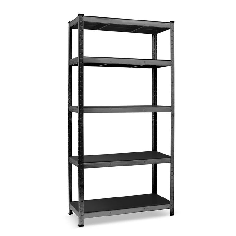 Humberg, regał metalowy magazynowy, czarny, 180-90-40 cm
