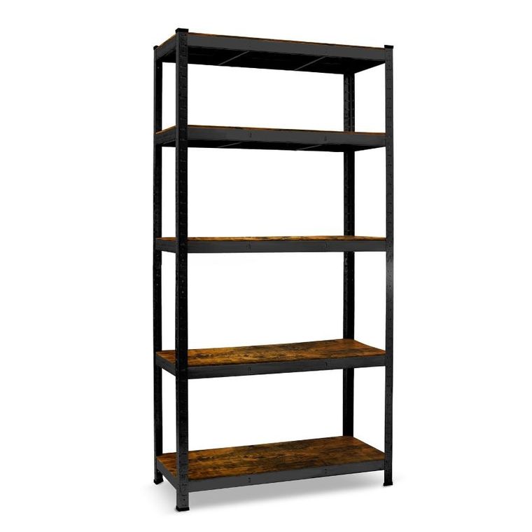 Humberg, regał metalowy magazynowy, czarny, 180-90-40 cm