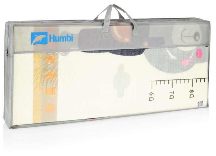 Humbi, dwustronna składana mata edukacyjna z pianki, 200-180-1 cm