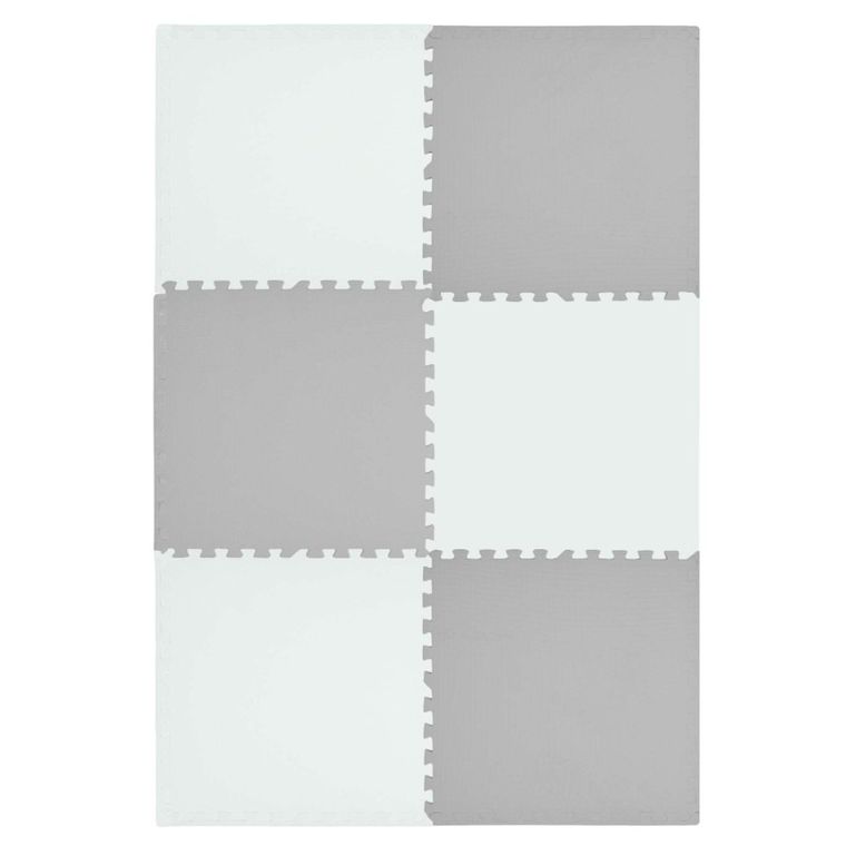 Humbi, mata piankowa, puzzle, biały, szary, 60-60 cm, 6 szt.