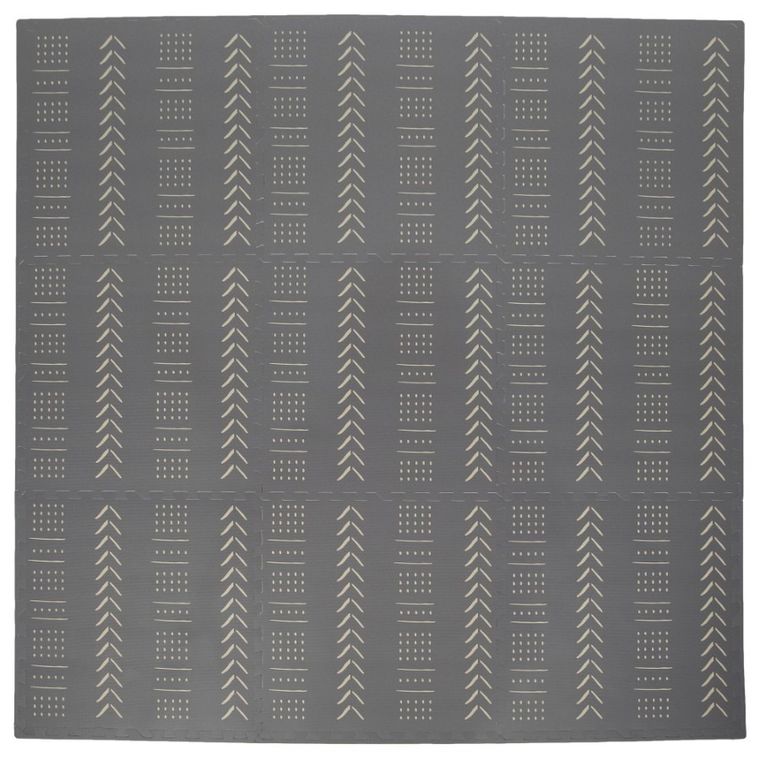 Humbi, mata piankowa, puzzle, szare, 62-62 cm, 9 szt.