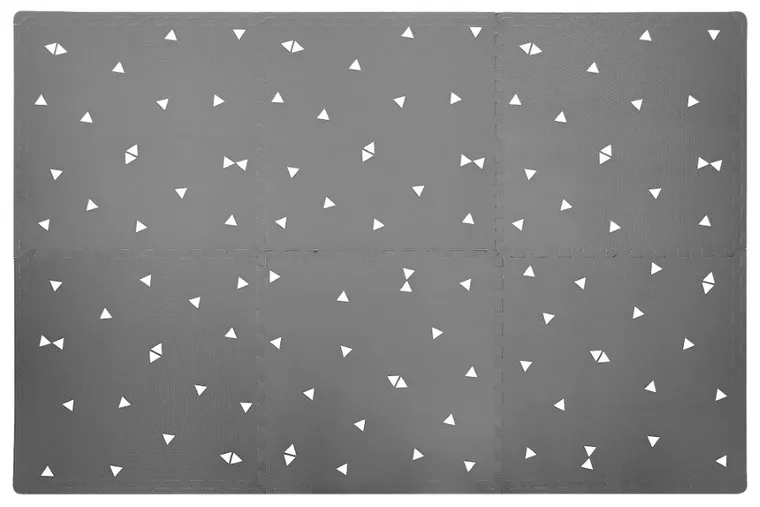 Humbi, mata piankowa, puzzle, szare trójkąty, 120-180 cm