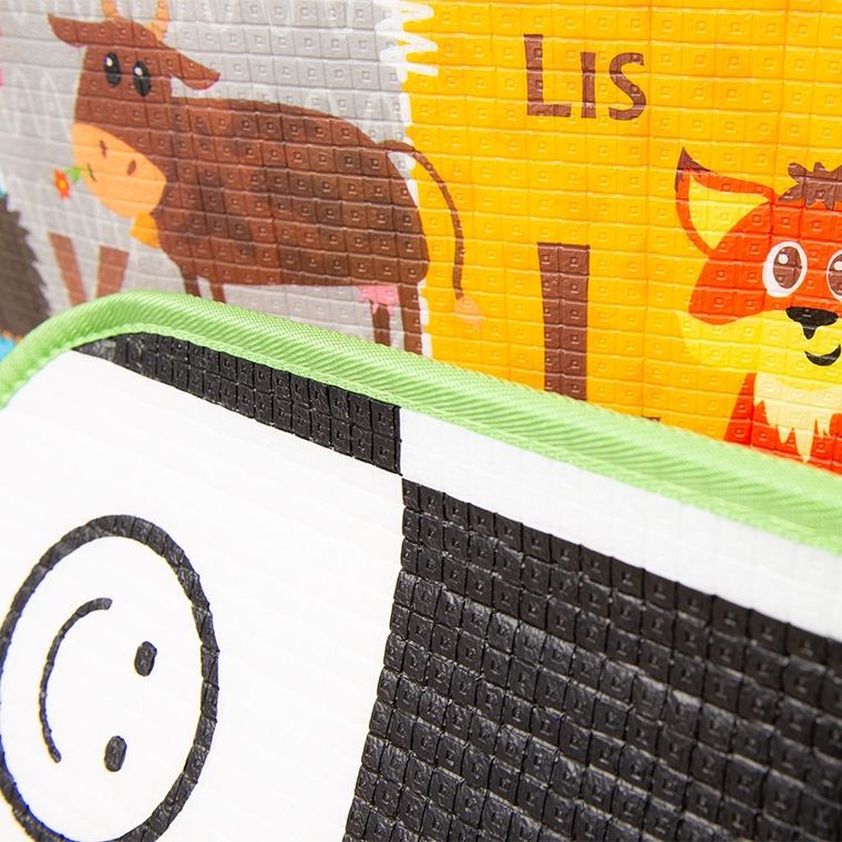 Humbi, Szachownica i Polski Alfabet, piankowa mata edukacyjna, dwustronna, 180-200-1 cm