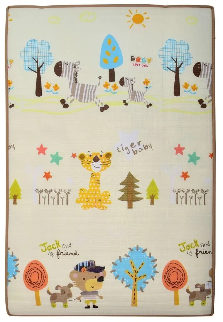 Humbi, Uliczki i zwierzęta, piankowa mata edukacyjna, dwustronna, pastelowa, 120-180-1,5 cm