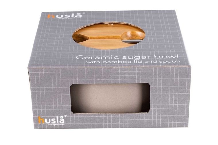 Husla, ceramiczna cukiernica z łyżeczką Hygge, 73972