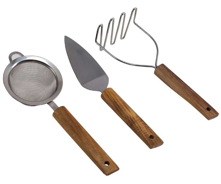 Husla, zestaw przyborów kuchennych, drewno, 3 elementy, 73958
