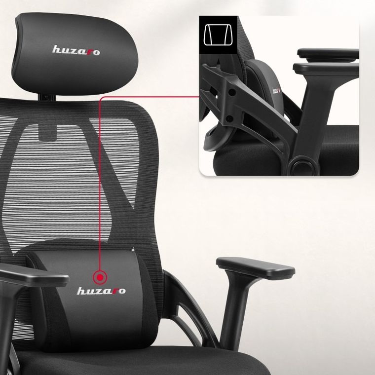 Huzaro, Combat 2.7, fotel gamingowy, Black