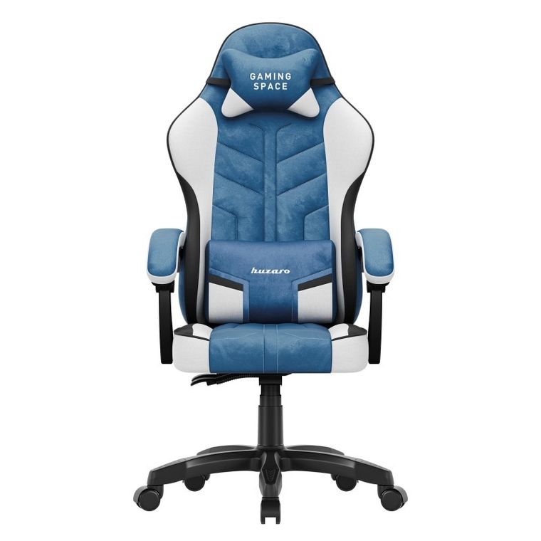 Huzaro, Force 2.7 Blue, fotel gamingowy, welurowy