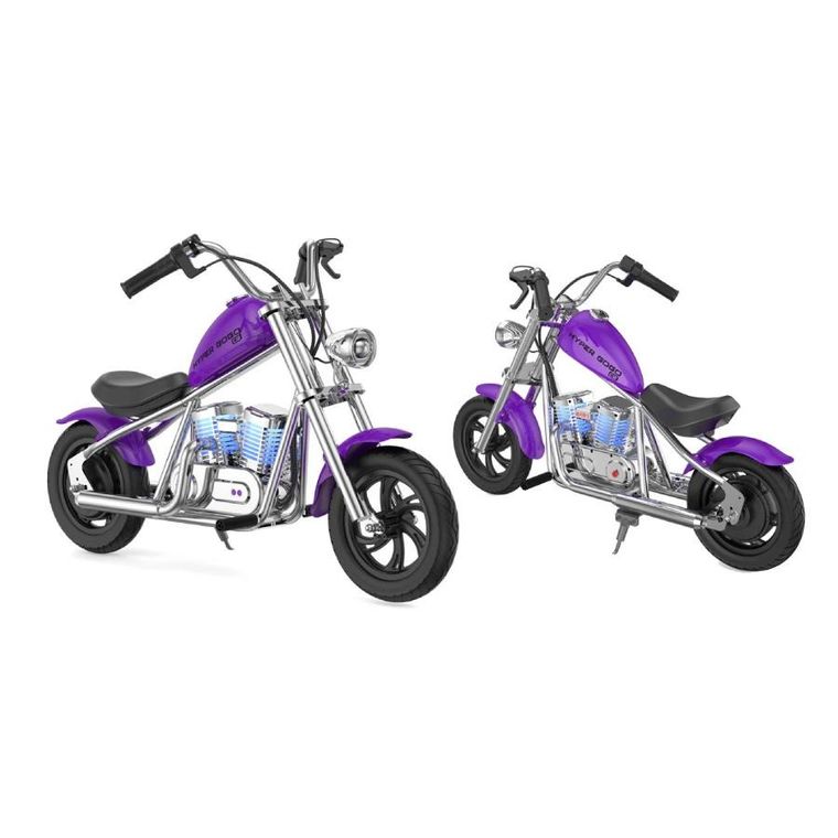 Hyper Gogo, Cruiser, bak paliwa i błotniki do motocyklu na akumulator, fioletowy