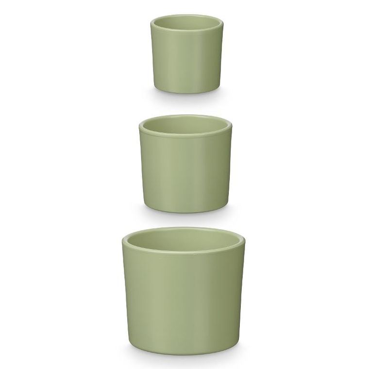 IberGarden, doniczki ceramiczne, średnica 14, 17, 22 cm, 3 szt.