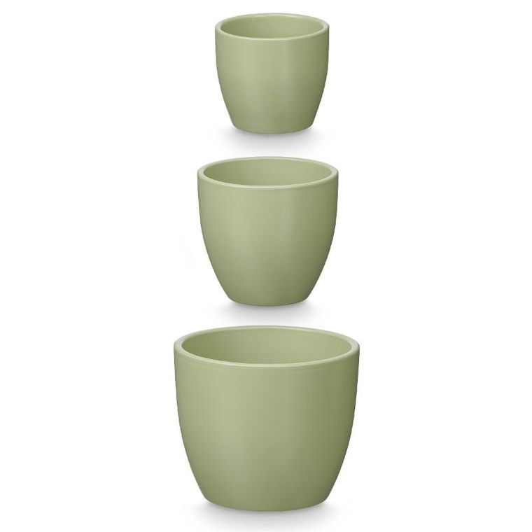 IberGarden, zestaw okrągłych doniczek, średnica 14, 17, 22 cm