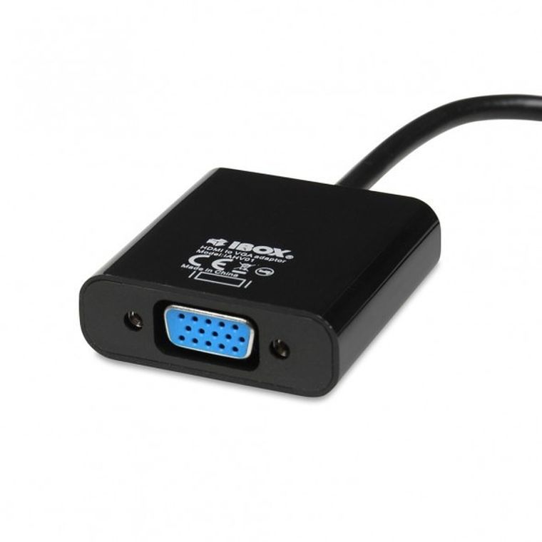 iBox, adapter, IAHV01, HDMI M - D-Sub (VGA) F, 1m, czarny