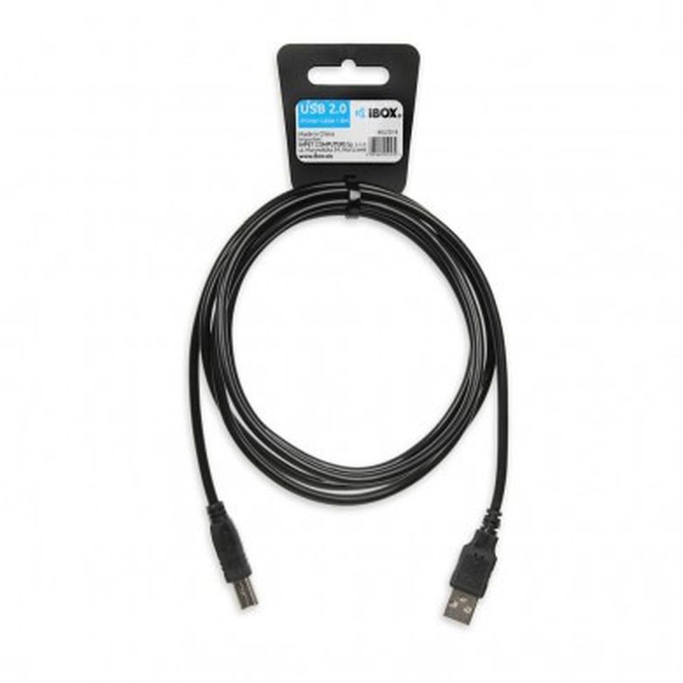 iBox, kabel USB 2.0, A-b M/m 1,8m, drukarka, IKU2D18, czarny