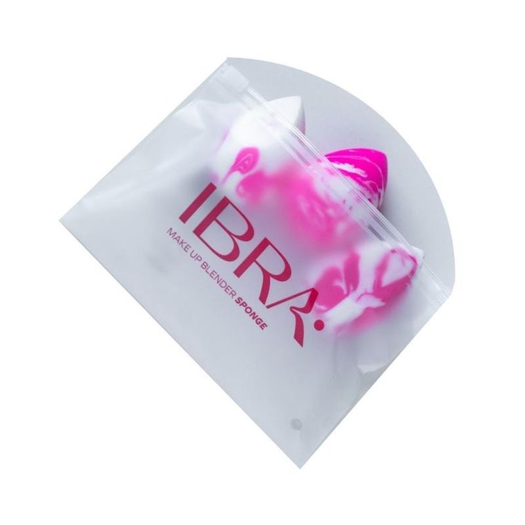 Ibra, Makeup Blender Sponge, gąbeczka do makijażu, biało-różowa, 3 szt.