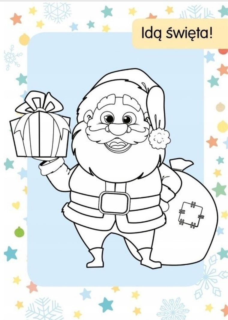 Idą święta. Kolorowanka z tatuażami