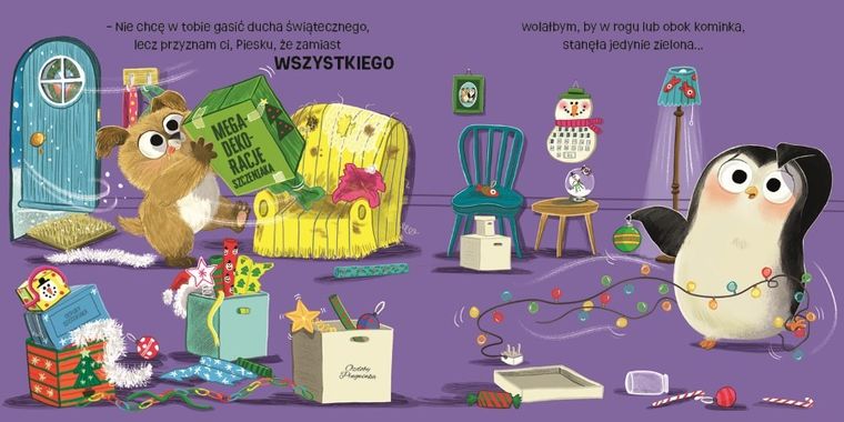 Idealne święta. Pingwinek i szczeniak
