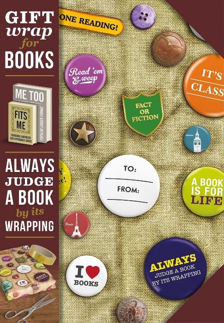 If, Gift wrap - papier do książki - Book badges