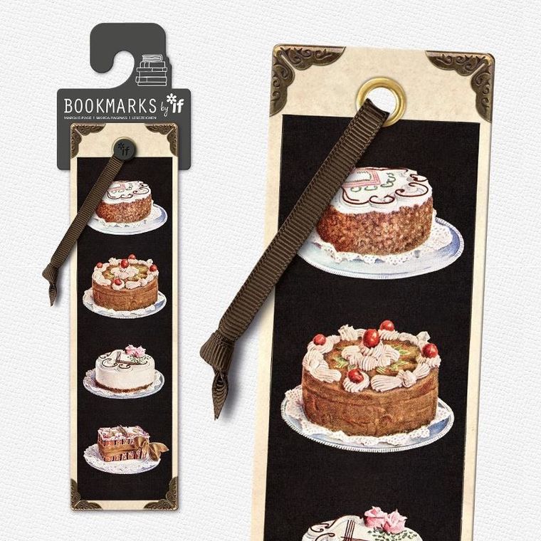 If, zakładka do książki, Vintage, torty
