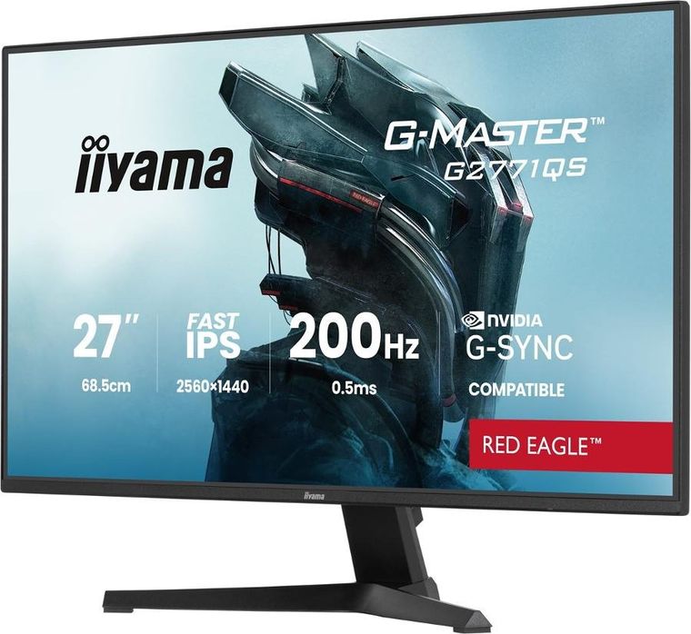 Iiyama, monitor, 27", G2771QS-B1, QHD, Fast IPS, DP, 2xHDMI, 200Hz, 350cd