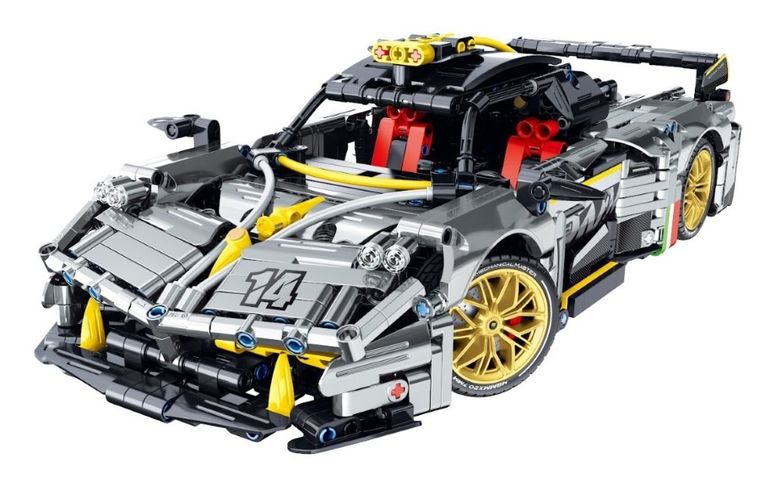 iM.Master, auto srebrne, klocki, model, 1:14, 1237 elementów