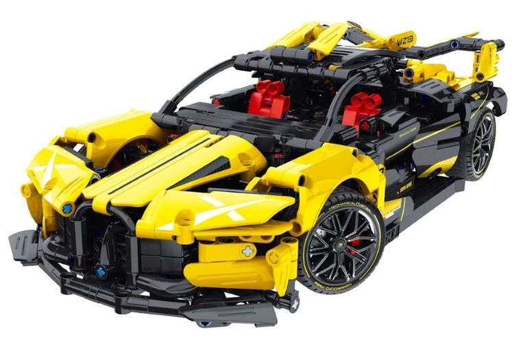 iM.Master, auto żółte, model, 1:14, klocki, 1103 elementy