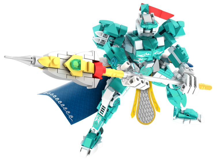 iM.Master, robot/smok niebieski 2w1, klocki, 357 elementów