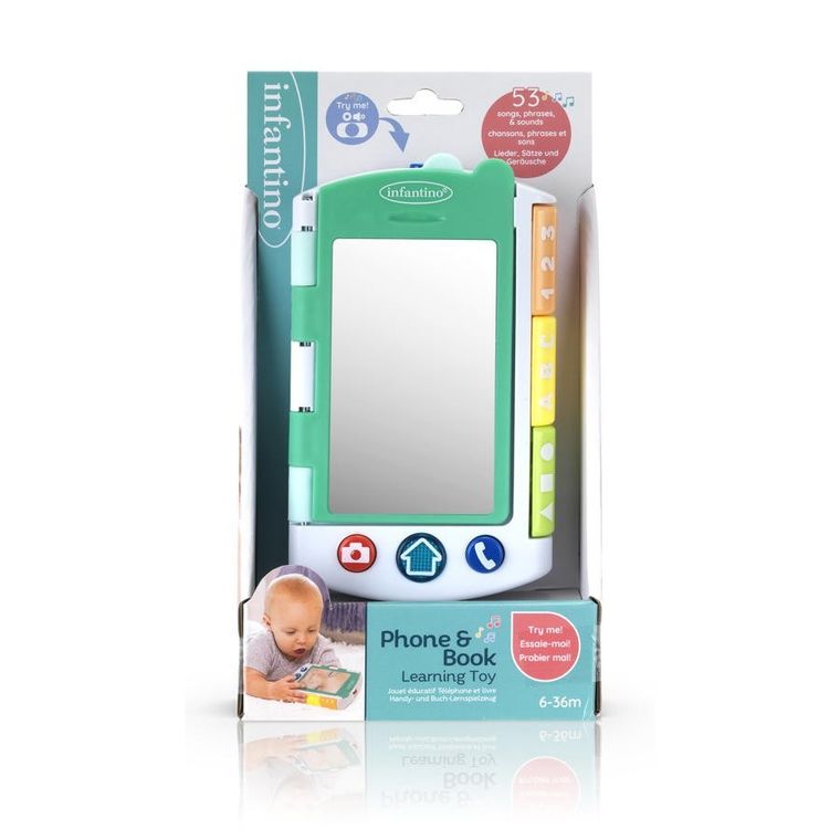Infantino, książeczka z lusterkiem, interaktywna
