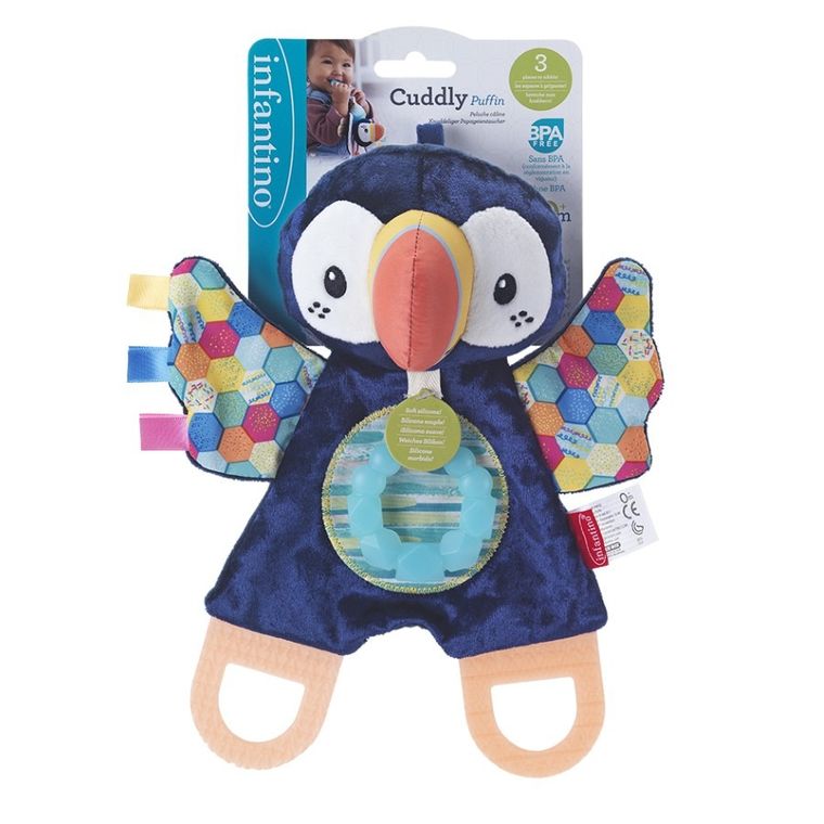 Infantino, pluszowy gryzak, pingwin