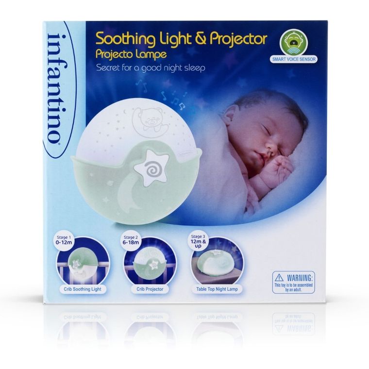 Infantino, projektor 2w1, zielony