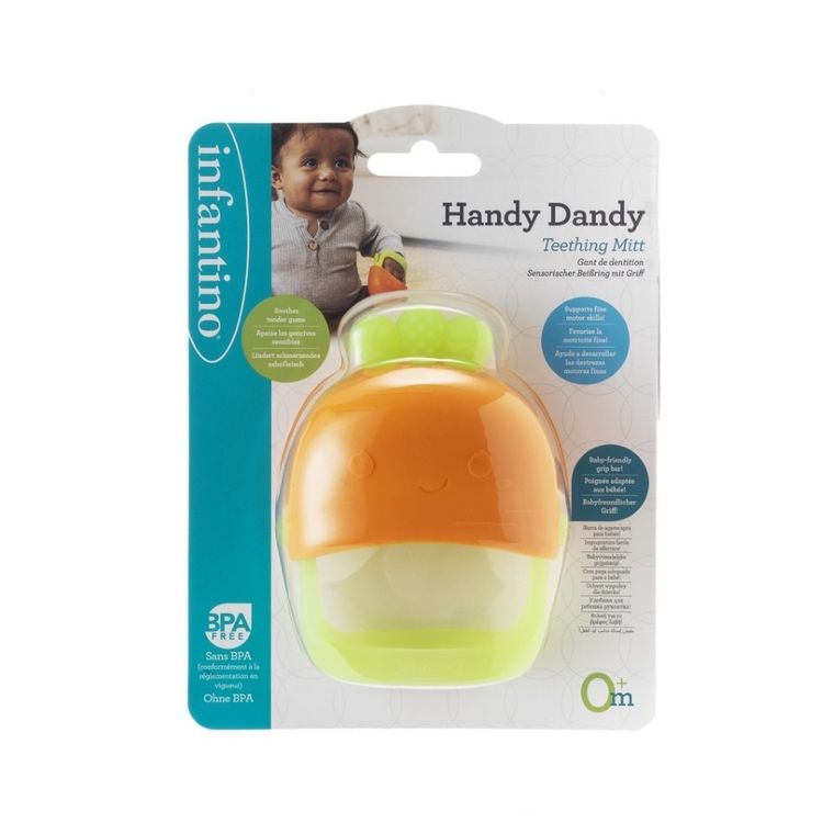 Infantino, silikonowa gryzak, rękawiczka