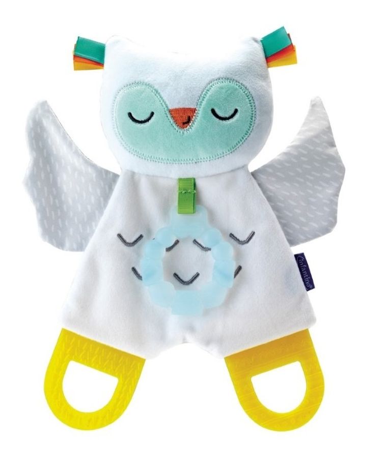 Infantino, sowa, miękka maskotka gryzaczek, świecąca w ciemności