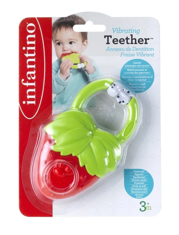 Infantino, wibrujący gryzak, truskawka