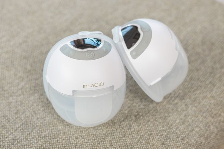 InnoGIO, GIOmum Line Discreet Light, podwójny elektryczny laktator muszlowy z podświetleniem