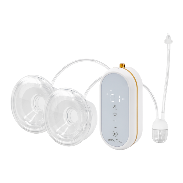 InnoGIO, GIOmumLine Soft, laktator elektryczny z aspiratorem, muszlowy, podwójny