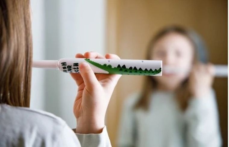 InnoGIO, GIOsonic, Crocodile, soniczna szczoteczka do zębów dla dzieci, zielona