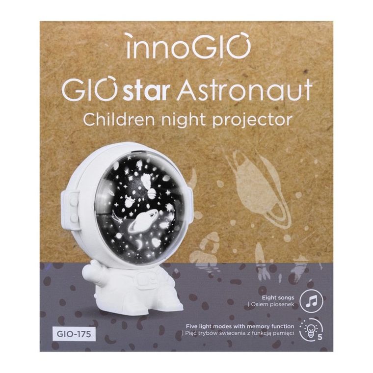 InnoGIO, GIOstar, Astronauta, projektor dla dzieci z pozytywką
