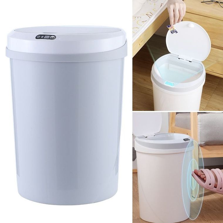 Intel, automatyczny kosz na śmieci z inteligentnym czujnikiem, 12l, szary/akumulator