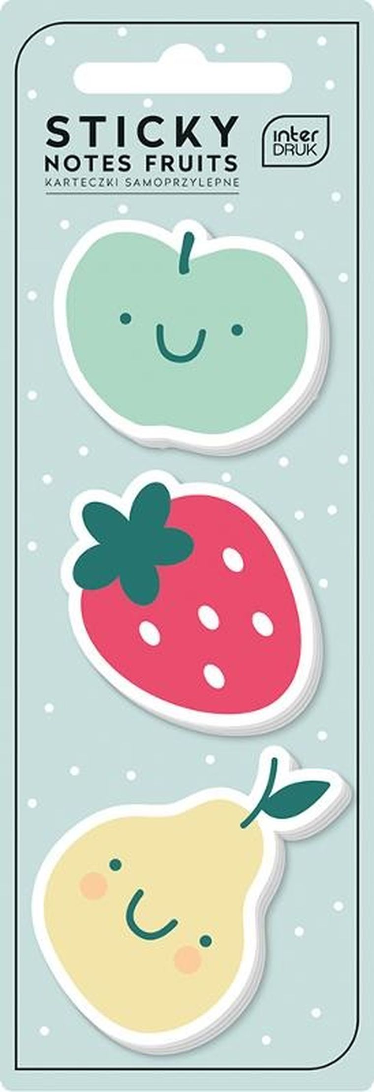 Interdruk, karteczki samoprzylepne, owoce, 45-45, 25 kartek