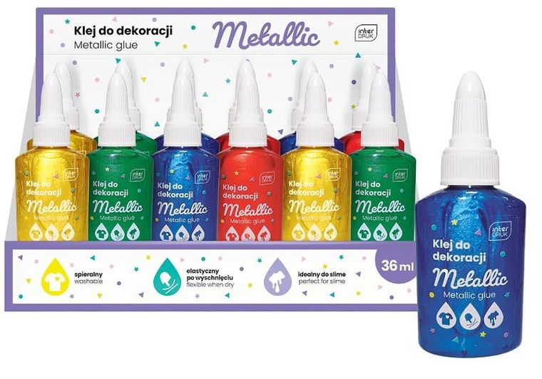 Interdruk, klej do dekoracji, metallic, 1 szt.