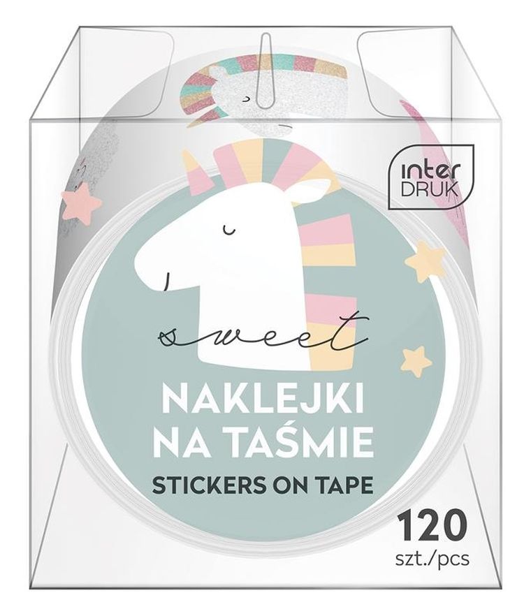 Interdruk, naklejki na taśmie, okrągłe