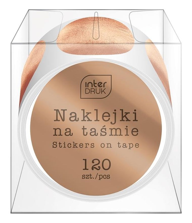 Interdruk, naklejki na taśmie, okrągłe, glam