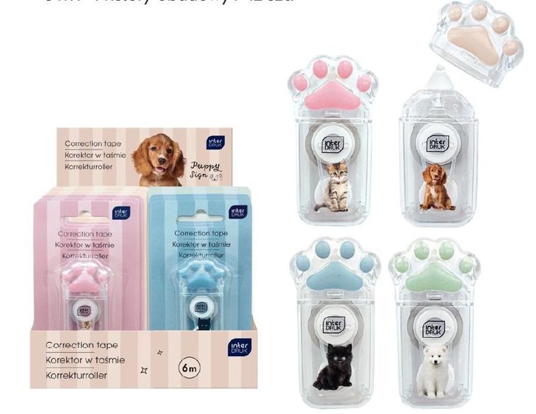 Interdruk, Puppy Sign, korektor w taśmie, 6m, 1 szt.