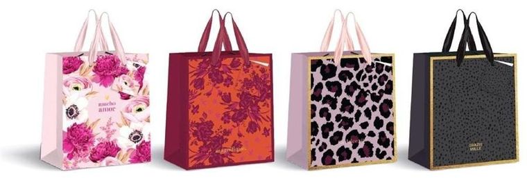 Interdruk, torebka prezentowa, mala, złota, 18-23-10 cm, 1 szt.