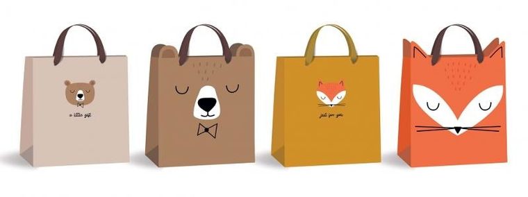 Interdruk, torebka upominkowa, mała, z uszami, Friends