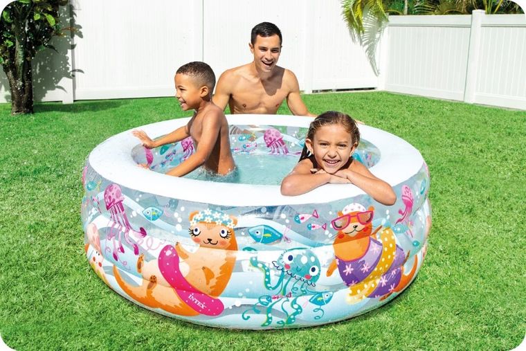 Intex, basen dmuchany, akwarium, 152-56 cm
