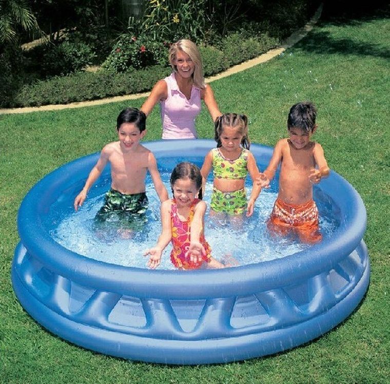 Intex, basen dmuchany, okrągły, niebieski, 46-188 cm