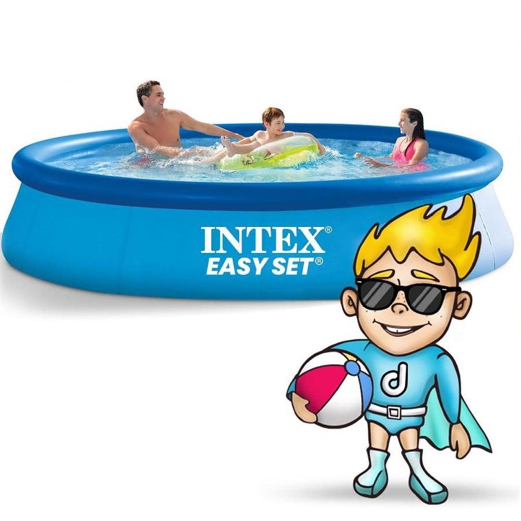Intex, basen ogrodowy rozporowy, zestaw 3w1, 366-76 cm