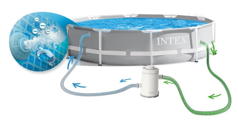 Intex, basen ogrodowy, stelażowy, 305-76 cm, zestaw 15w1